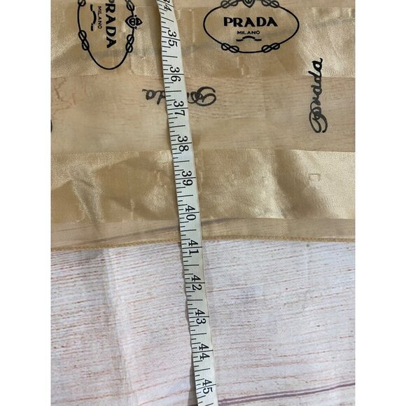 Prada Women's Gold Printed Silk Scarf - OS Please Read Description - Picture 6 of 10